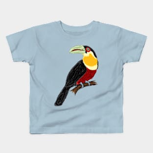 Artwork of a Green-Billed Toucan I Kids T-Shirt